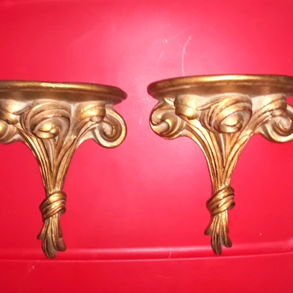 Vintage ceramic wall shelves